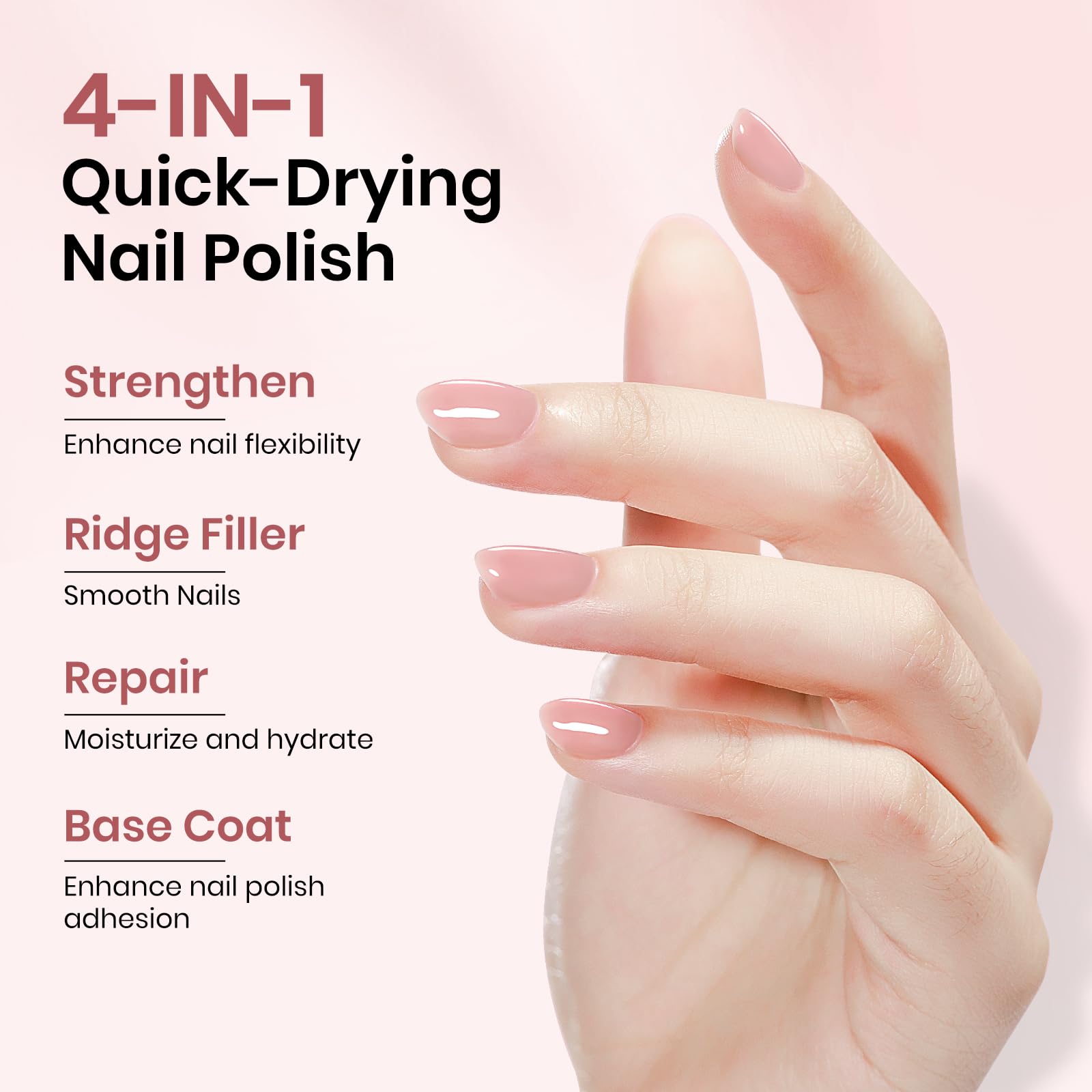 Two coats dry in minutes with SUPWEE base coat effect.