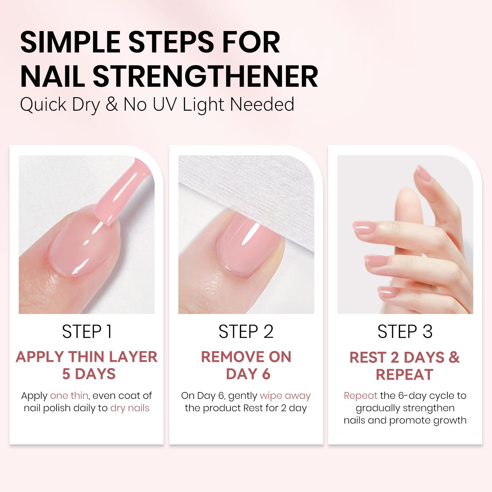 SUPWEE brush applies nude polish for precise, smooth coverage.
