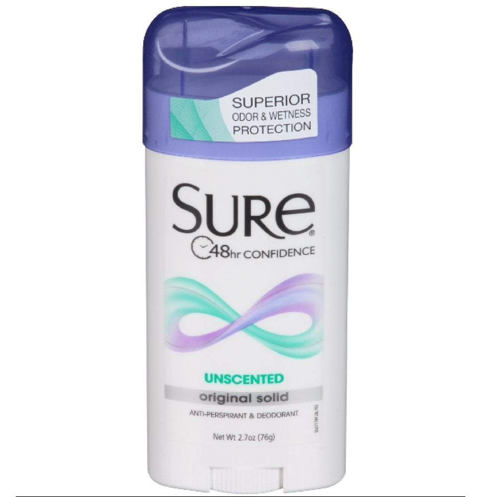 Sure desodorante barra invisible sin fragancia para protección duradera