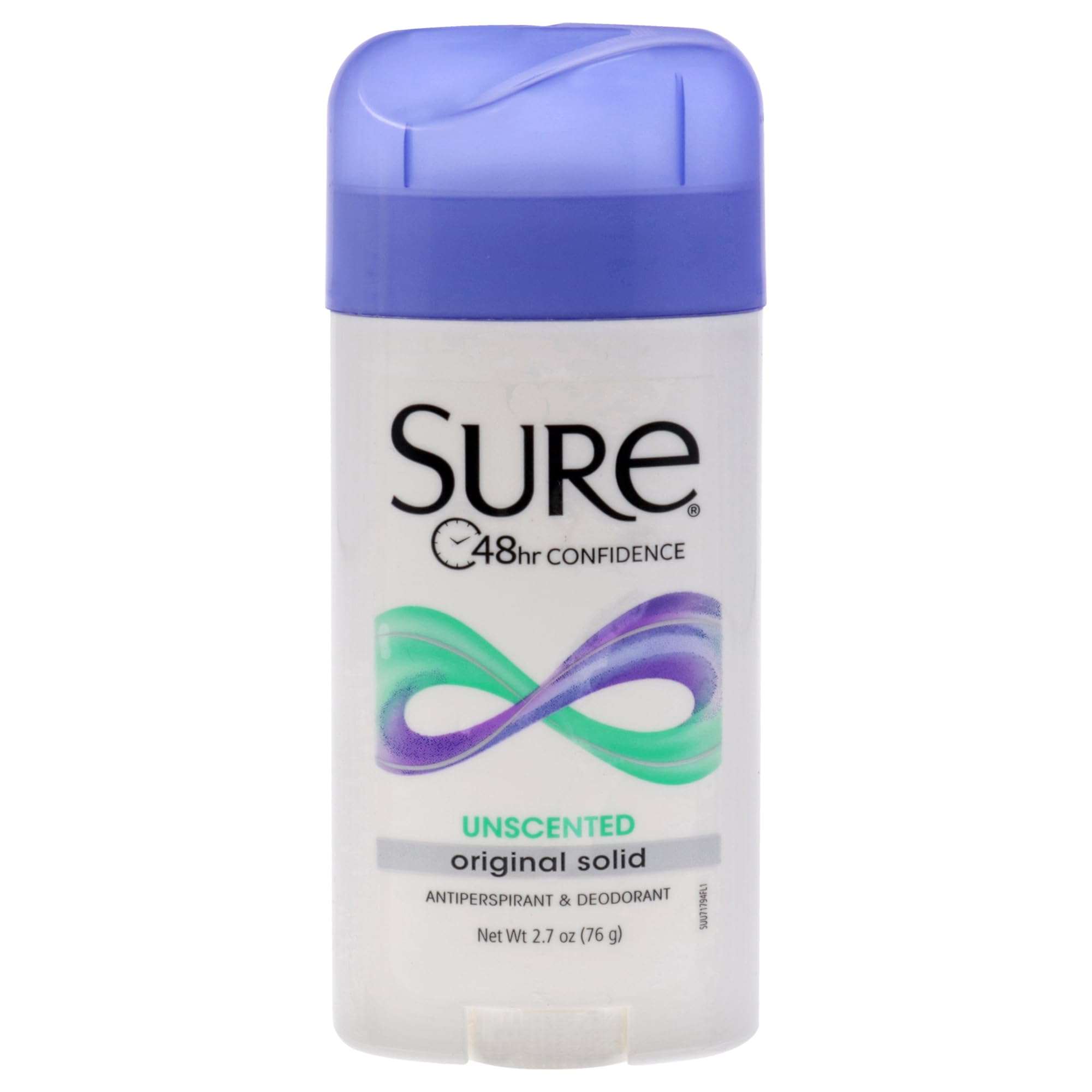 Sure Desodorante Original Sólido Sin Fragancia en empaque, protección diaria sin perfume.