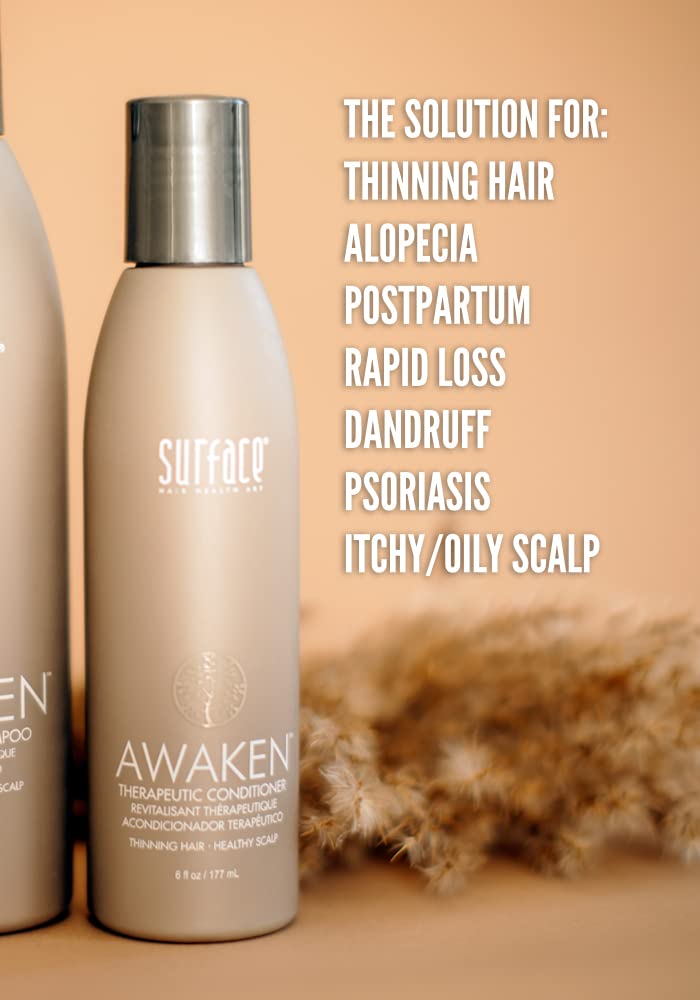 Surface Awaken Conditioner on scalp showing gentle tingling sensation.