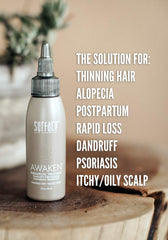 Surface Awaken Therapeutic Treatment bottle highlights Amaranth Protein for thicker feel.