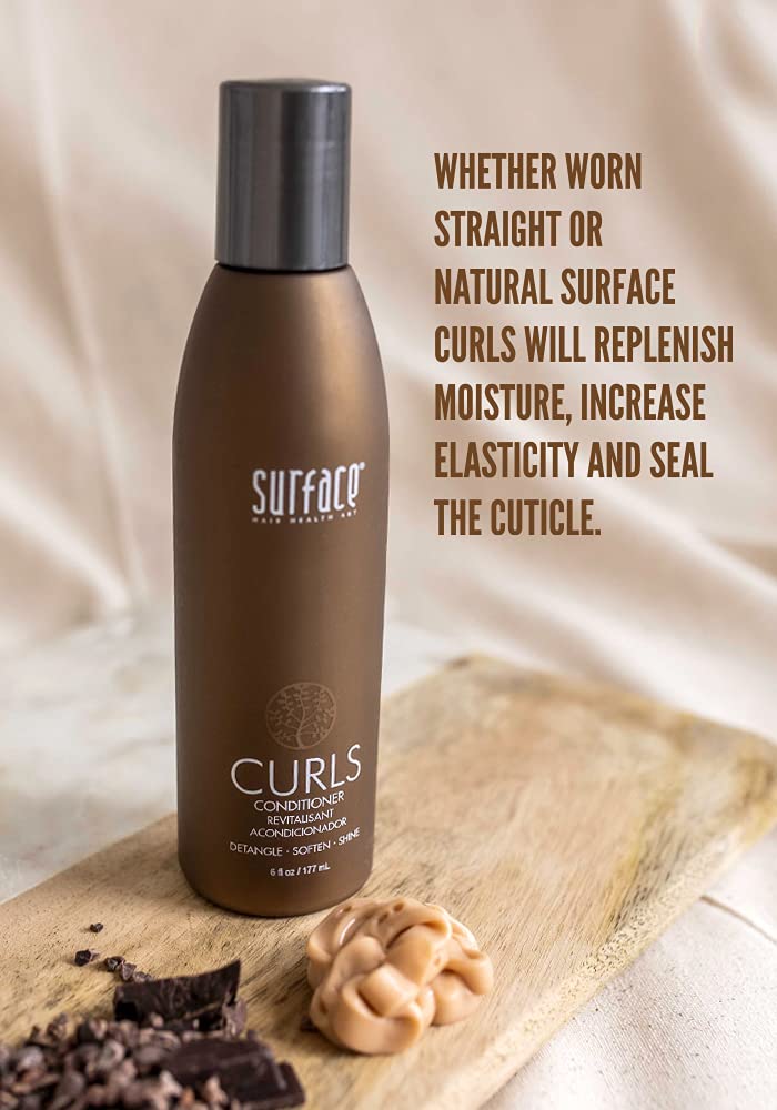 Surface Curls Conditioner creamy texture ideal for easy detangling.