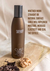 Surface Curls Conditioner creamy texture ideal for easy detangling.