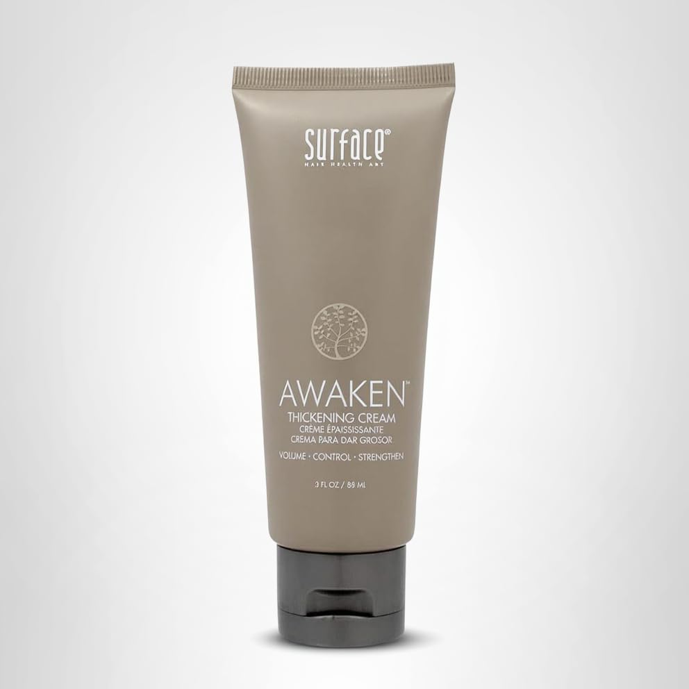 Styling scene using SURFACE Hair Awaken Thickening Cream during routine