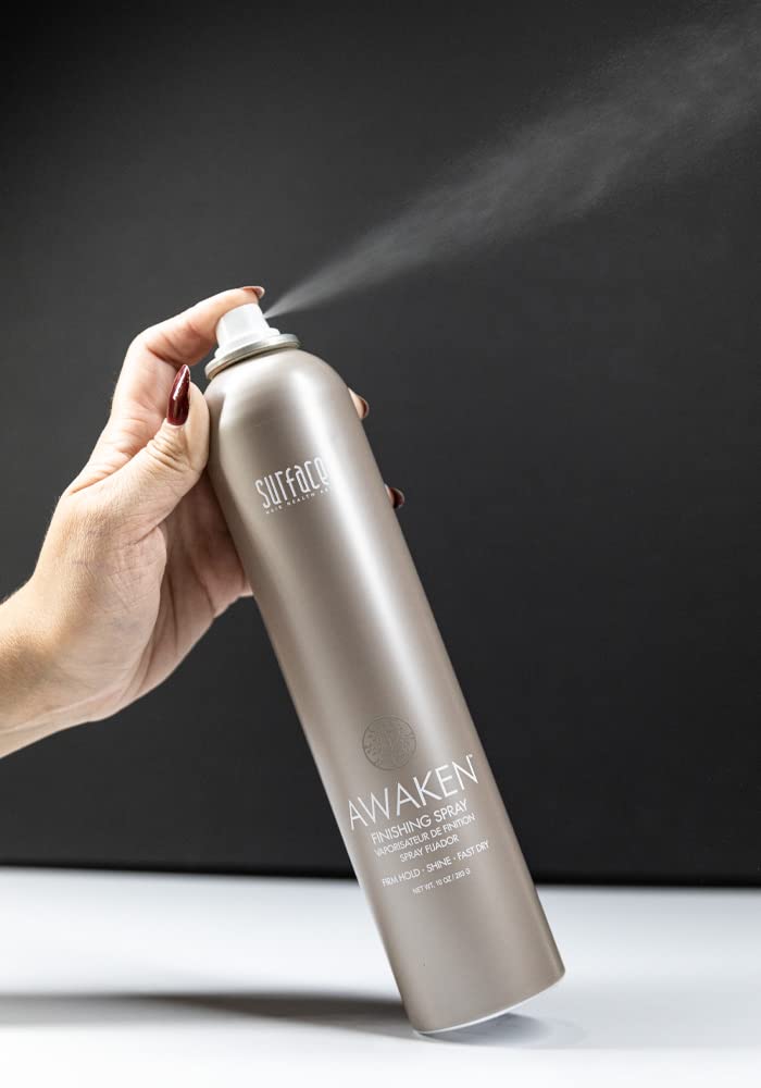 SURFACE Hair Awaken finish on styled hair for lasting hold