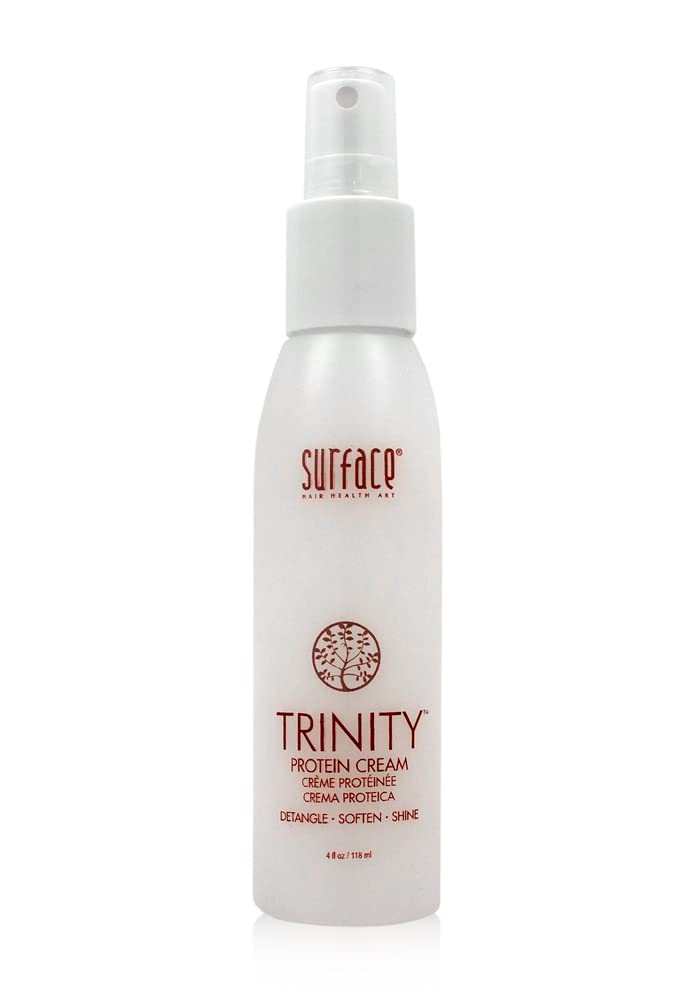 SURFACE Trinity Protein Cream Leave-In bottle pour for detangling color-treated hair