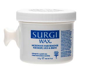Surgiwax application on arm shows targeted wax removal at home.