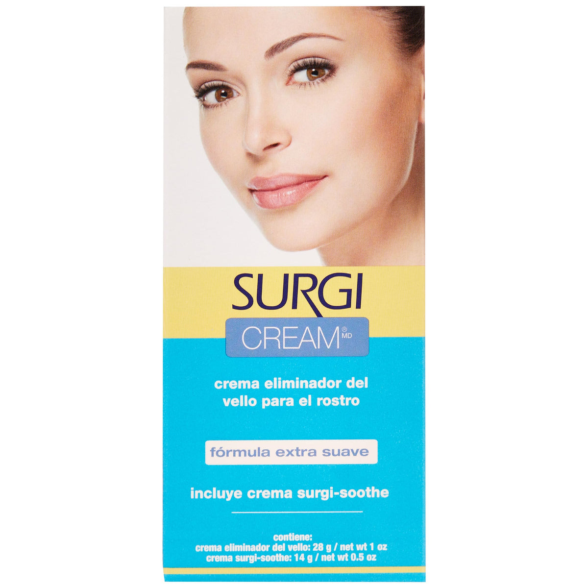 Surgiwax facial hair removal cream 1oz for quick, smooth facial results.
