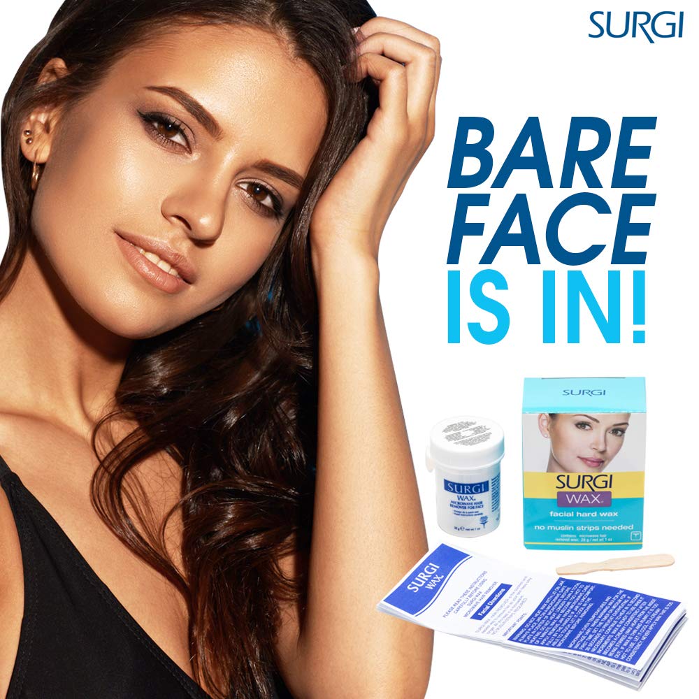 Surgiwax stripless wax without strips for easy, clean facial hair removal at home.