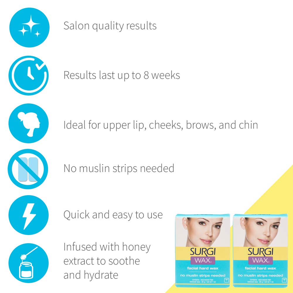 Surgiwax upper lip facial wax for precise shaping and control.