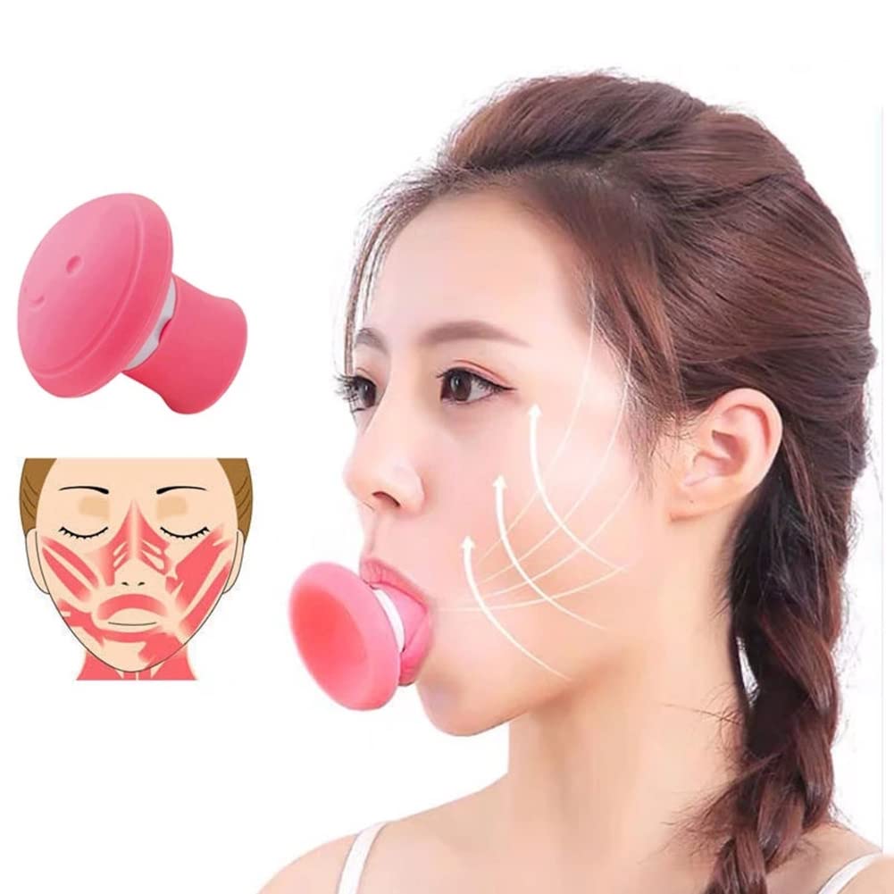 SURORAIN Face Slimming Exerciser close-up showing durable ABS wrapped in silicone for safe daily use.