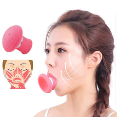 SURORAIN Face Slimming Exerciser close-up showing durable ABS wrapped in silicone for safe daily use.