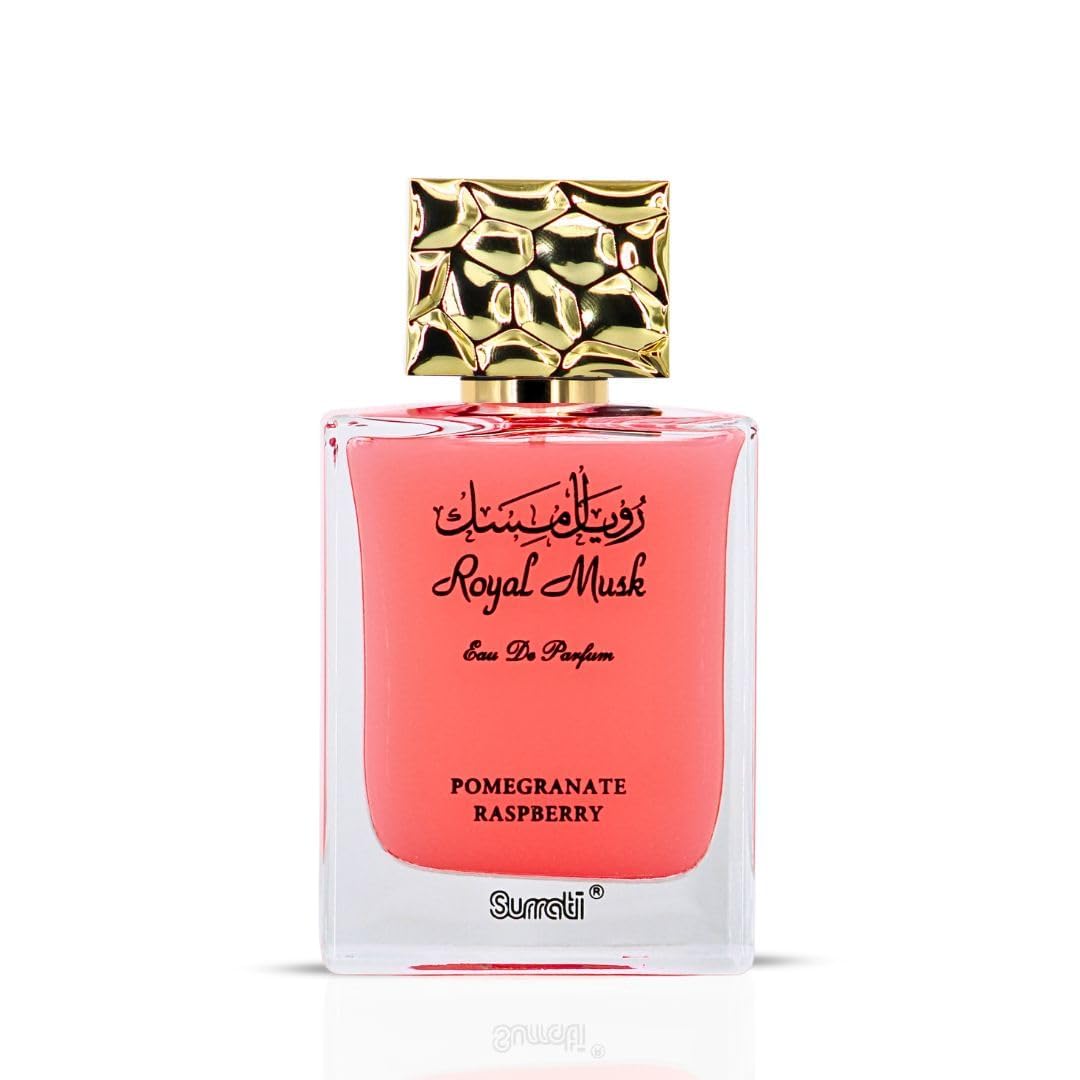 Surrati Royal Musk Pomegranate Raspberry EDP packaging box ready as a gift