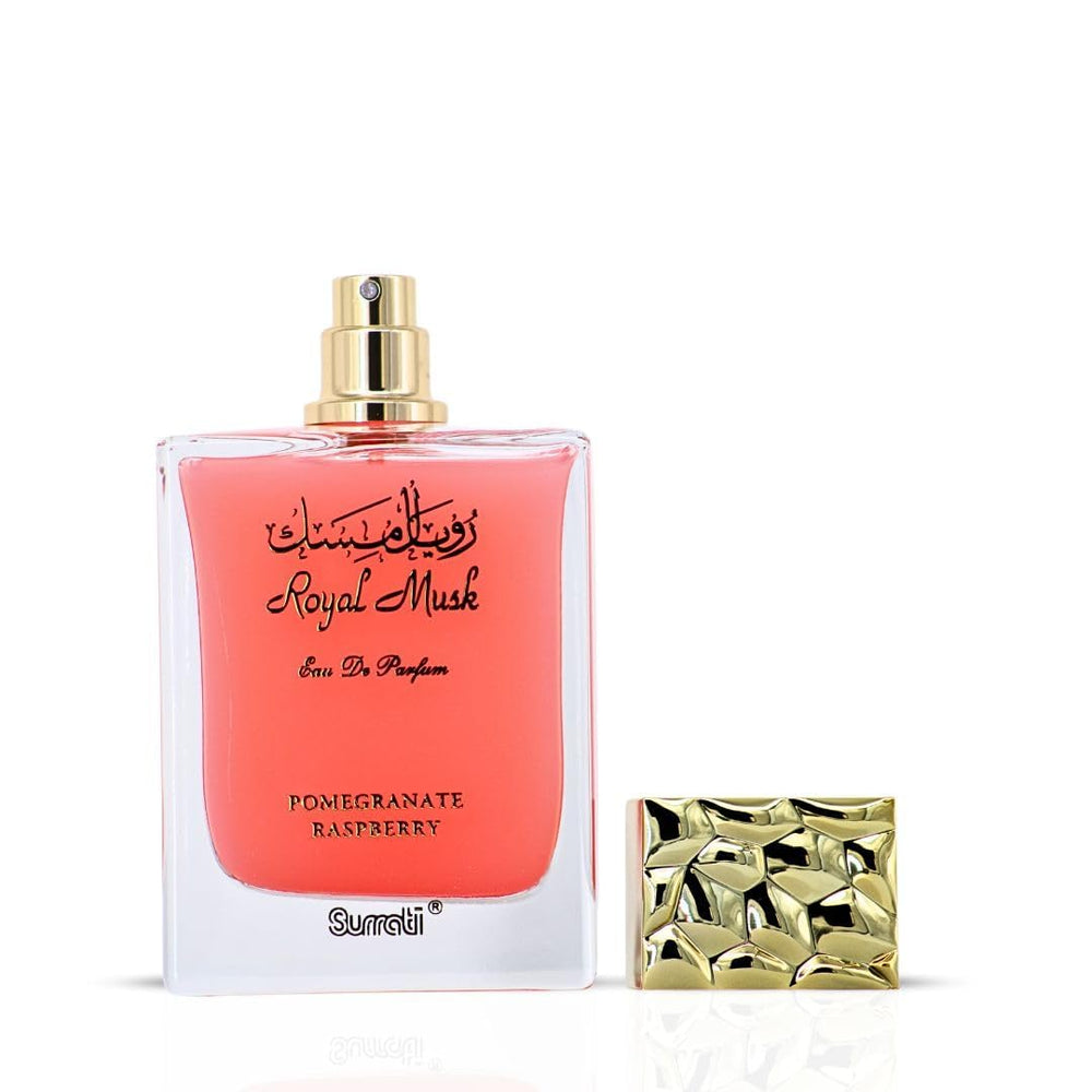 Note illustration highlighting top, middle, and base notes of the fragrance