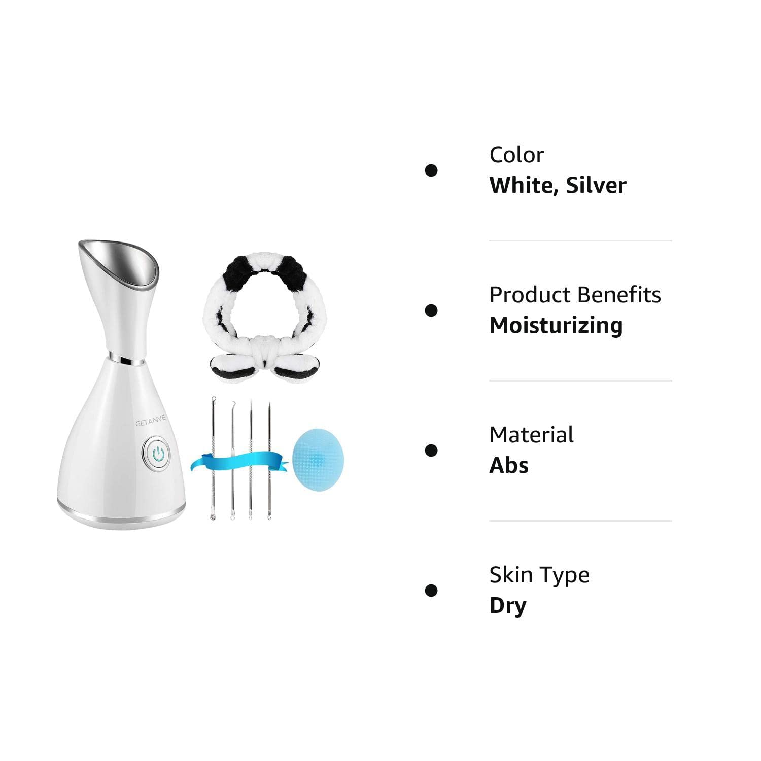Surwit GETANYE steamer in use on a tabletop for at-home spa feel.
