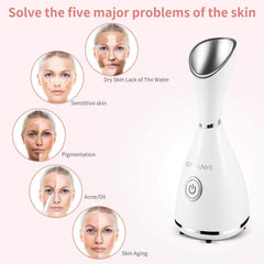 Surwit GETANYE steamer nano ionic mist for enhanced skin penetration.