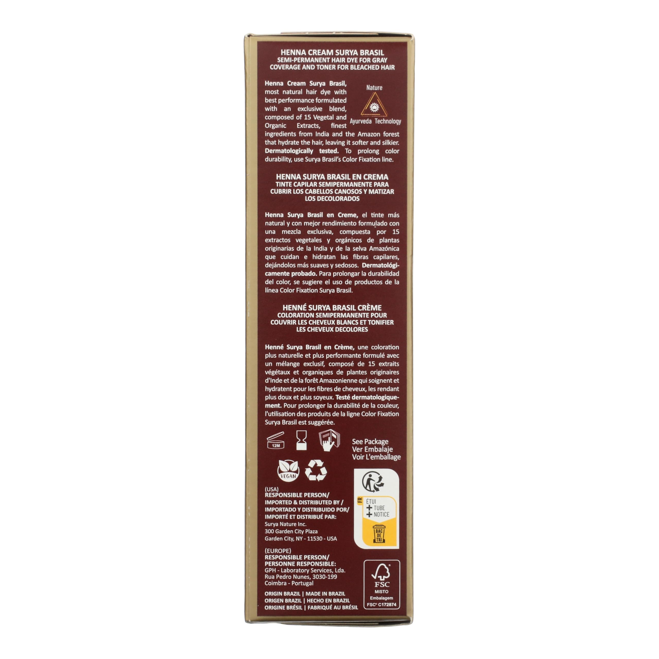 Surya Brasil light brown result with shine and smoothness after use.