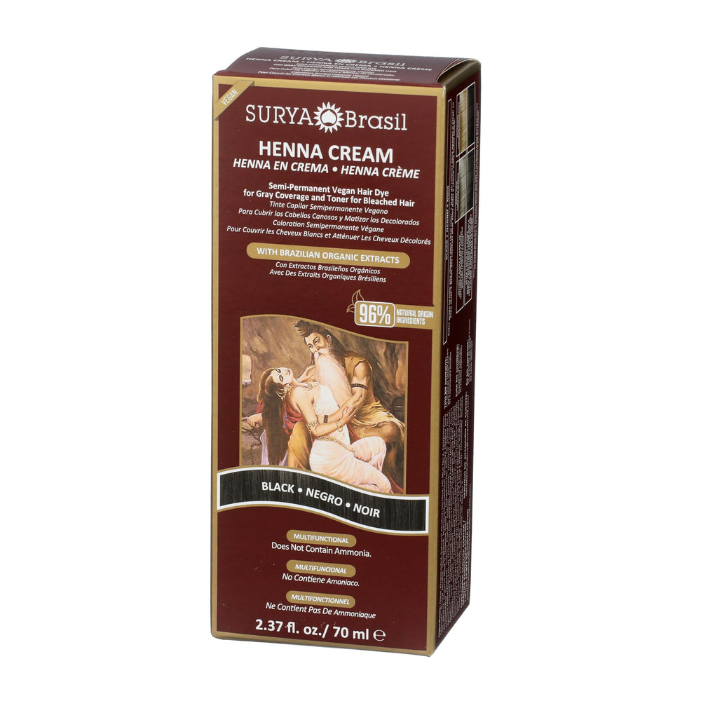 Hair looks shiny and hydrated after Surya Brasil Henna Cream Black