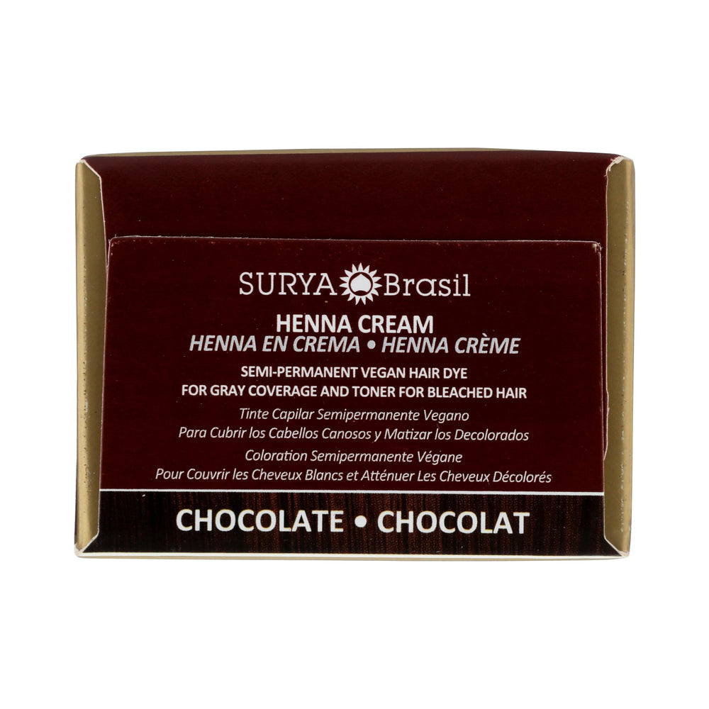 Surya Brasil Henna Cream Chocolate color fades gradually over 10–12 washes.
