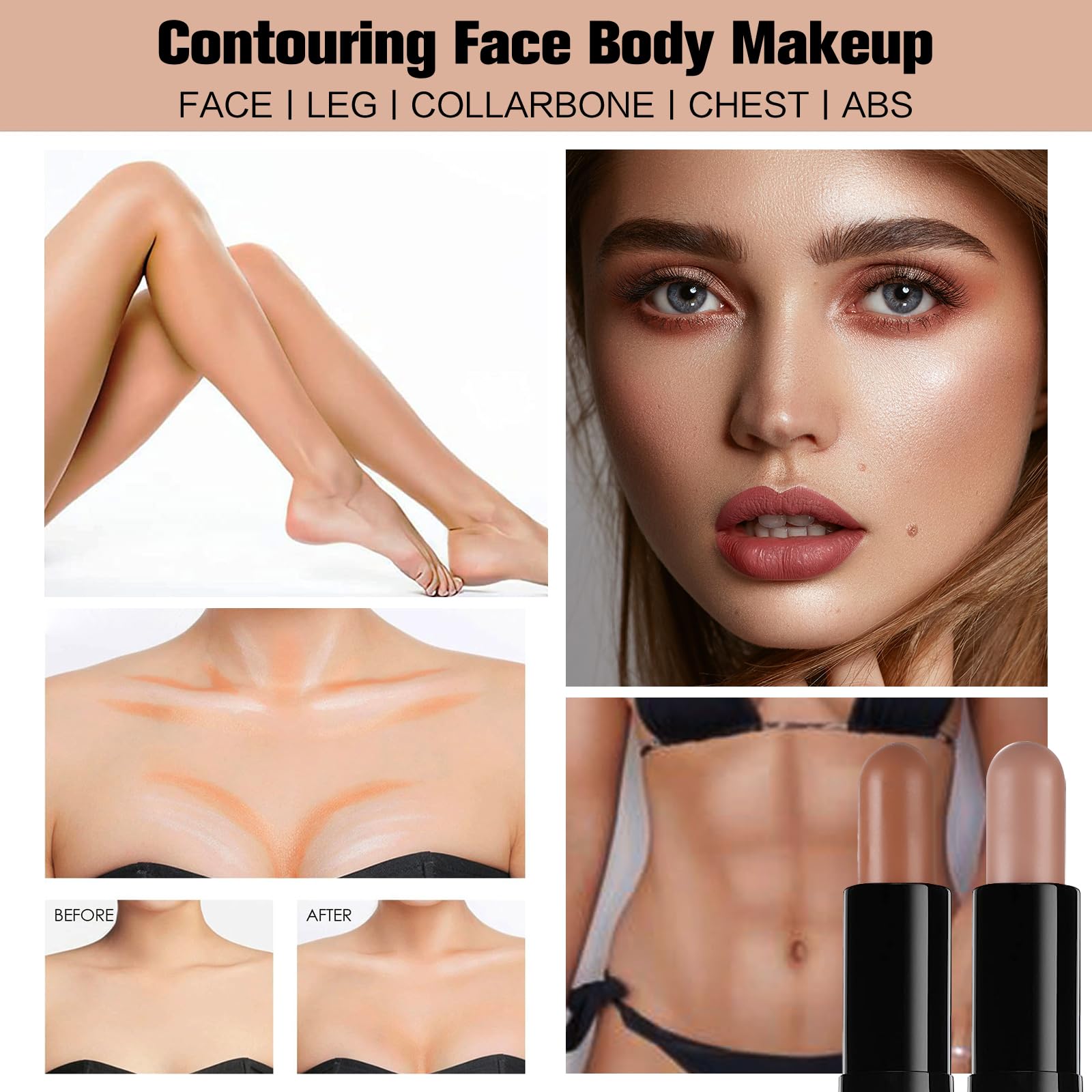 SUSIKEKI Contour Stick uso corporal para luz y sombra en cuello y hombros
