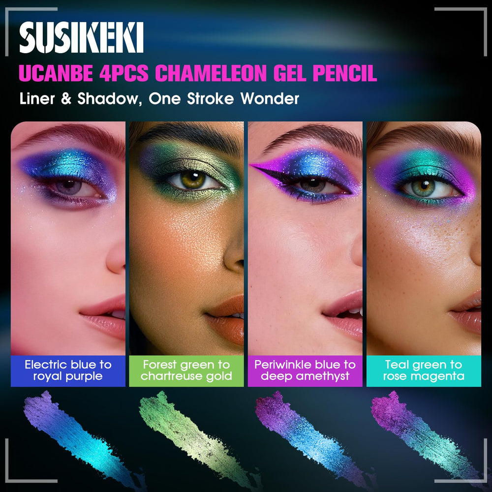 SUSIKEKI Delineador Gel Duo Cromático: dos tonos en un lápiz para looks versátiles.
