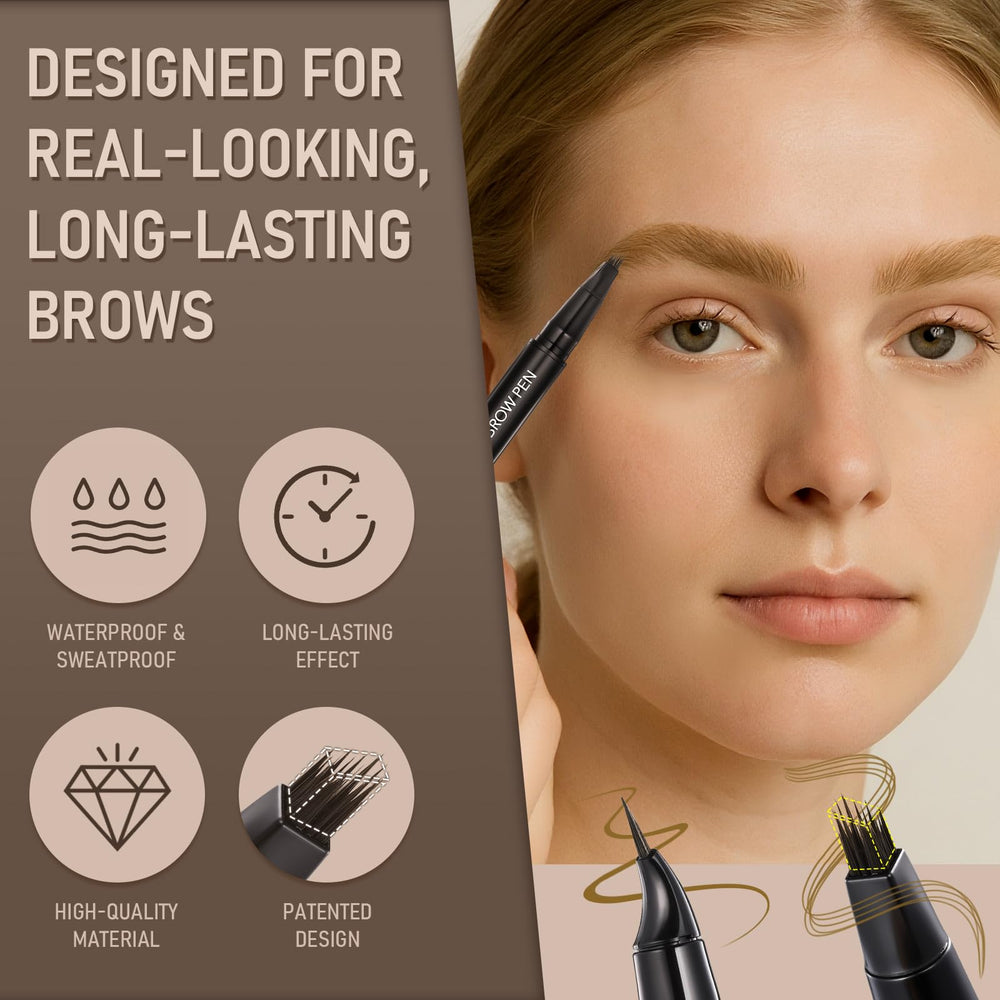 SUSIKEKI Lápiz dual para cejas 2 en 1 precisión y volumen.