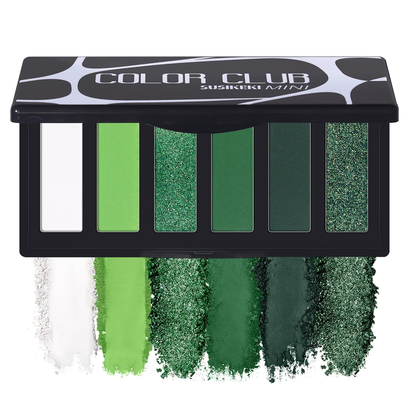 SUSIKEKI Paleta de sombras verdes lima, ideal para ojos brillantes y estilos frescos