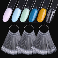 SUTOKAKA clear nail swatch sticks with ring for organized color display