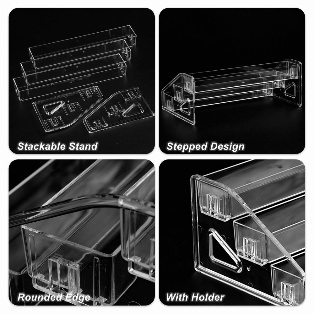 SUTOKAKA detachable shelves enable flexible, customizable display.