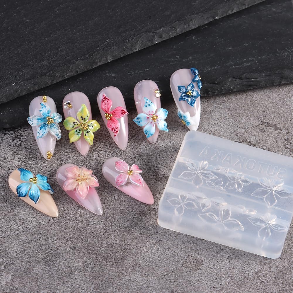 SUTOKAKA flower silicone mold ideal for manicure and crafts.