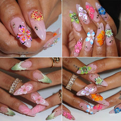 SUTOKAKA hibiscus flower template for precise 3D nail decorations.