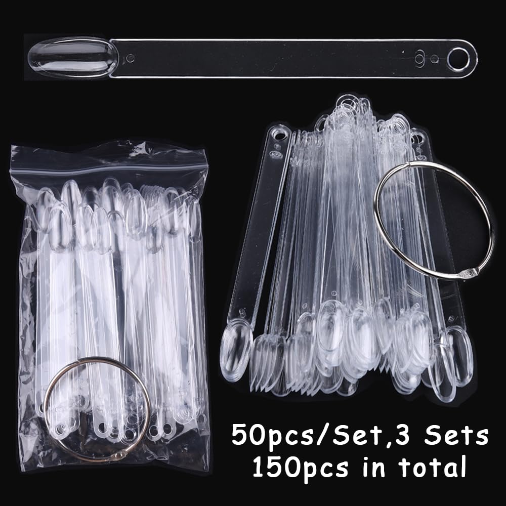 SUTOKAKA oval transparent swatch tips ideal for gel polish presentation