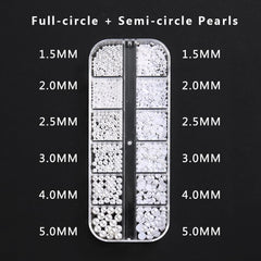 SUTOKAKA uso fácil de perlas en uñas con pegamento y capa superior.