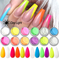 Polvo luminoso rojo de SUTOZMIWE para uñas, ideal para resaltar diseños.