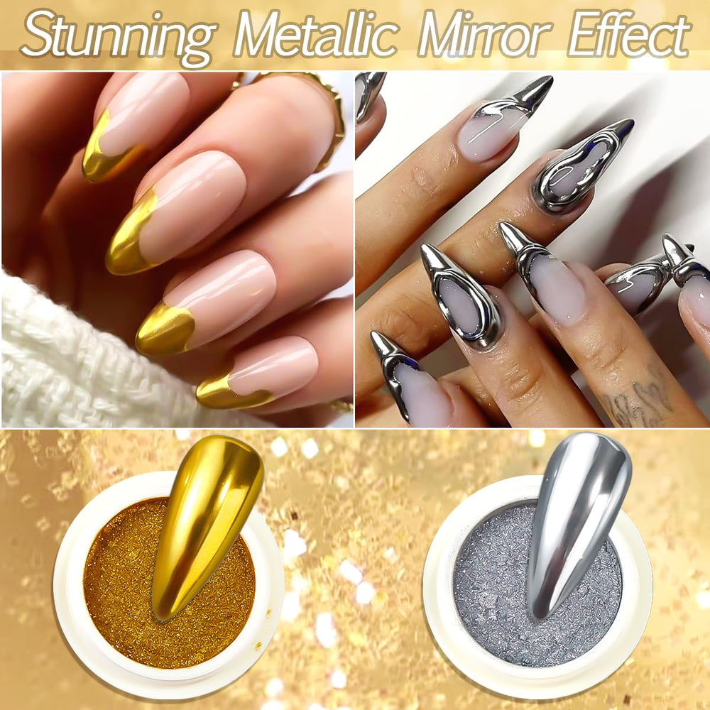 SUTOZMIWE ultra-fine powder application closeup on nail