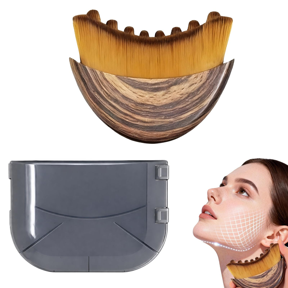 Sutrtcosg lymphatic brush jawline contour for sculpted profile