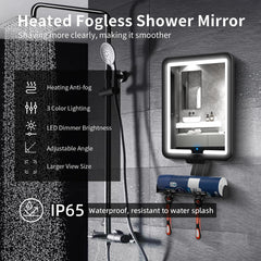 Suupvaor heated fogless technology preheats for clear vision before shaving.