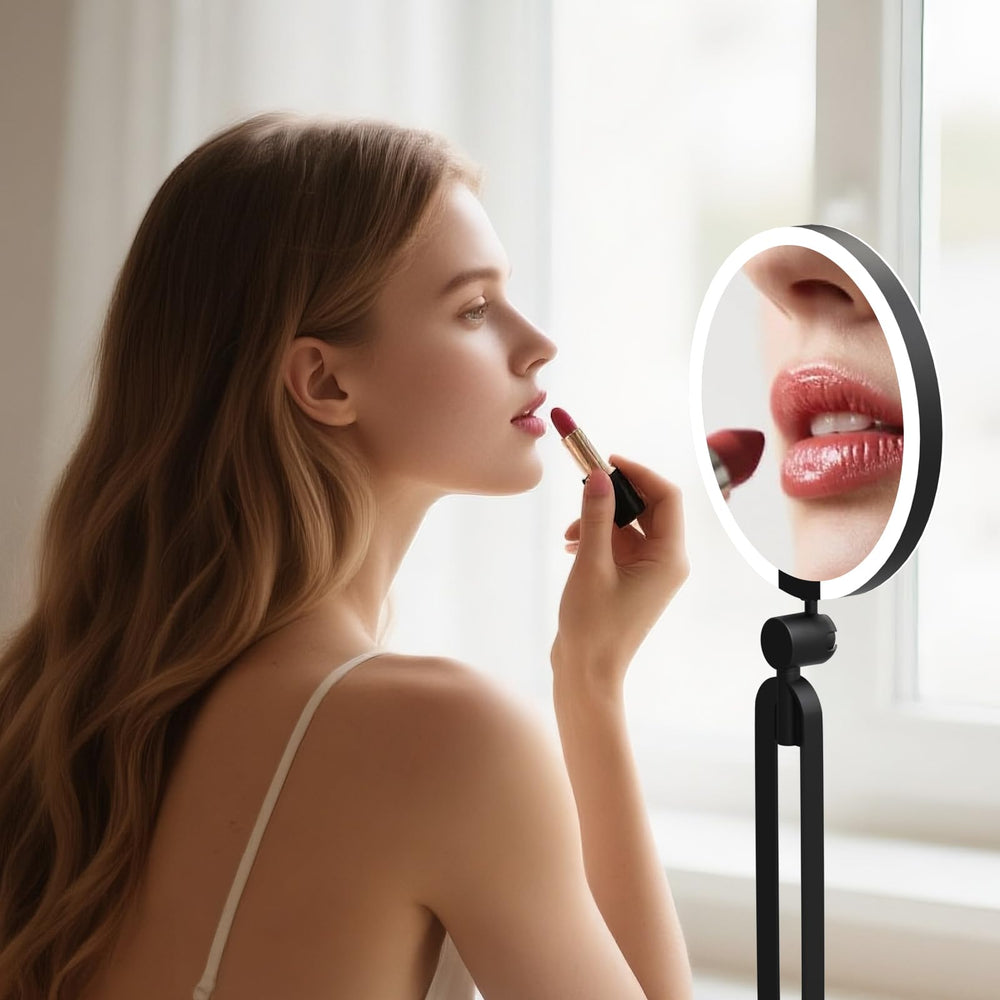 Suupvaor compact travel mirror fits in your bag.