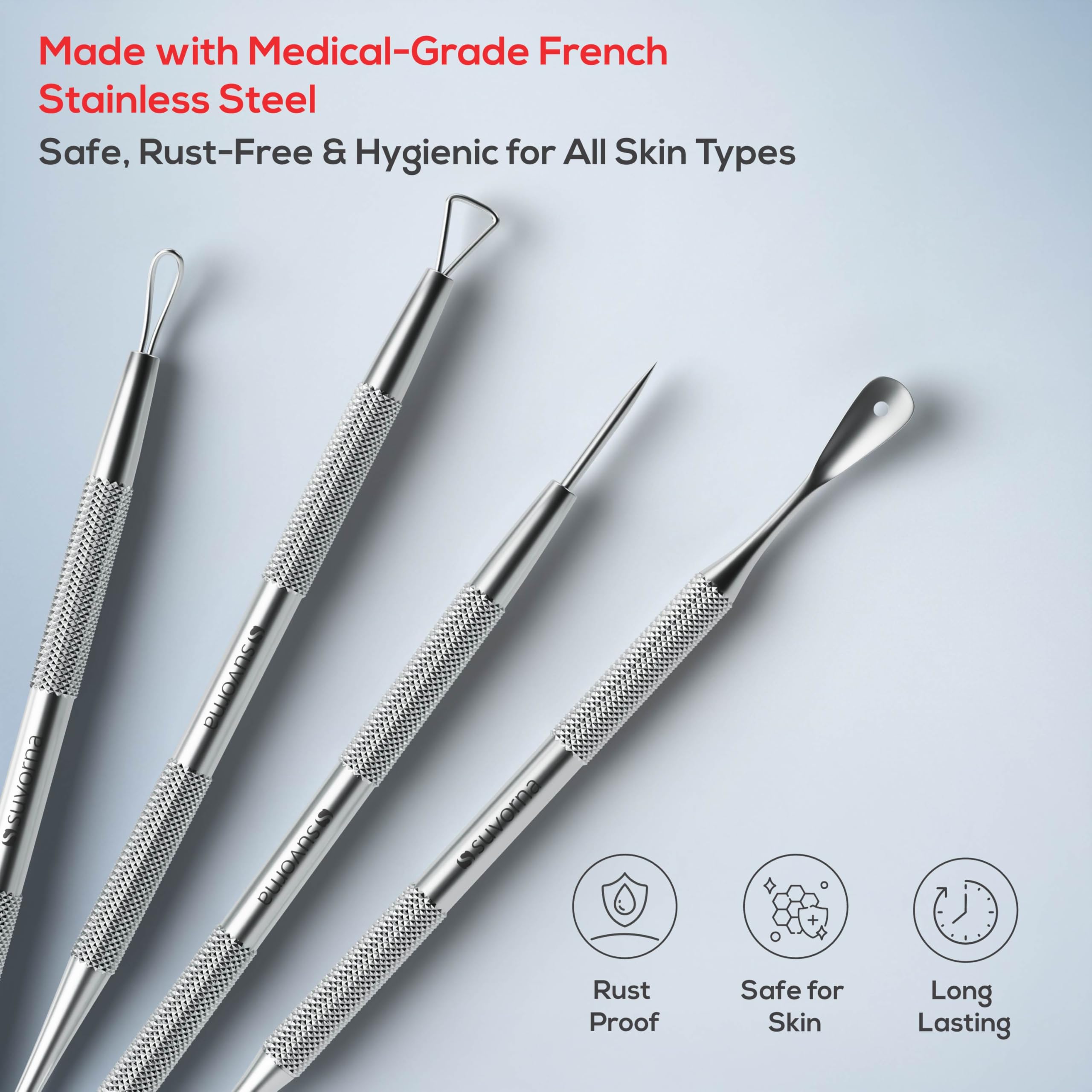 Suvorna milia removal lancet tool for precise, safe milia extraction