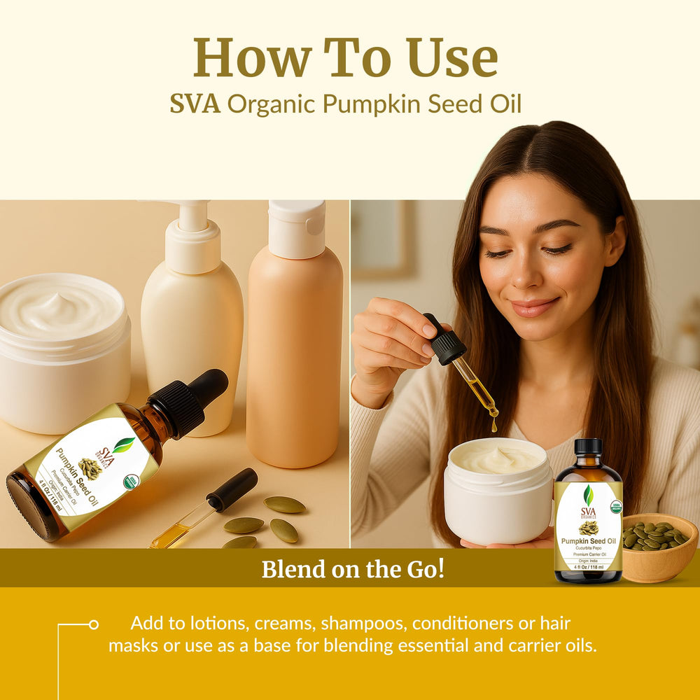 Serum post lavado SVA aceite de calabaza con acabado no graso.