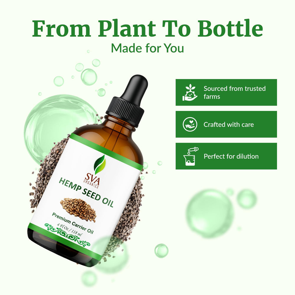 SVA ORGANICS aceite de cáñamo aplicado sobre la piel, textura suave y suave hidratación