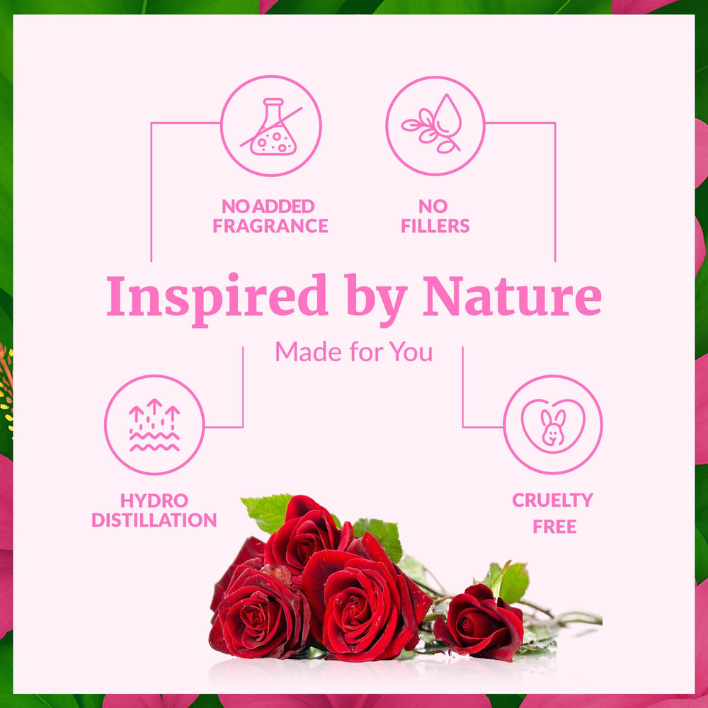 SVA ORGANICS Rose Water hair mist adds a delicate floral scent to hair strands.
