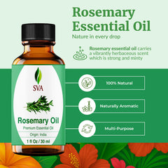 SVA Rosemary Essential Oil in diffuser for a refreshing aromatherapy experience