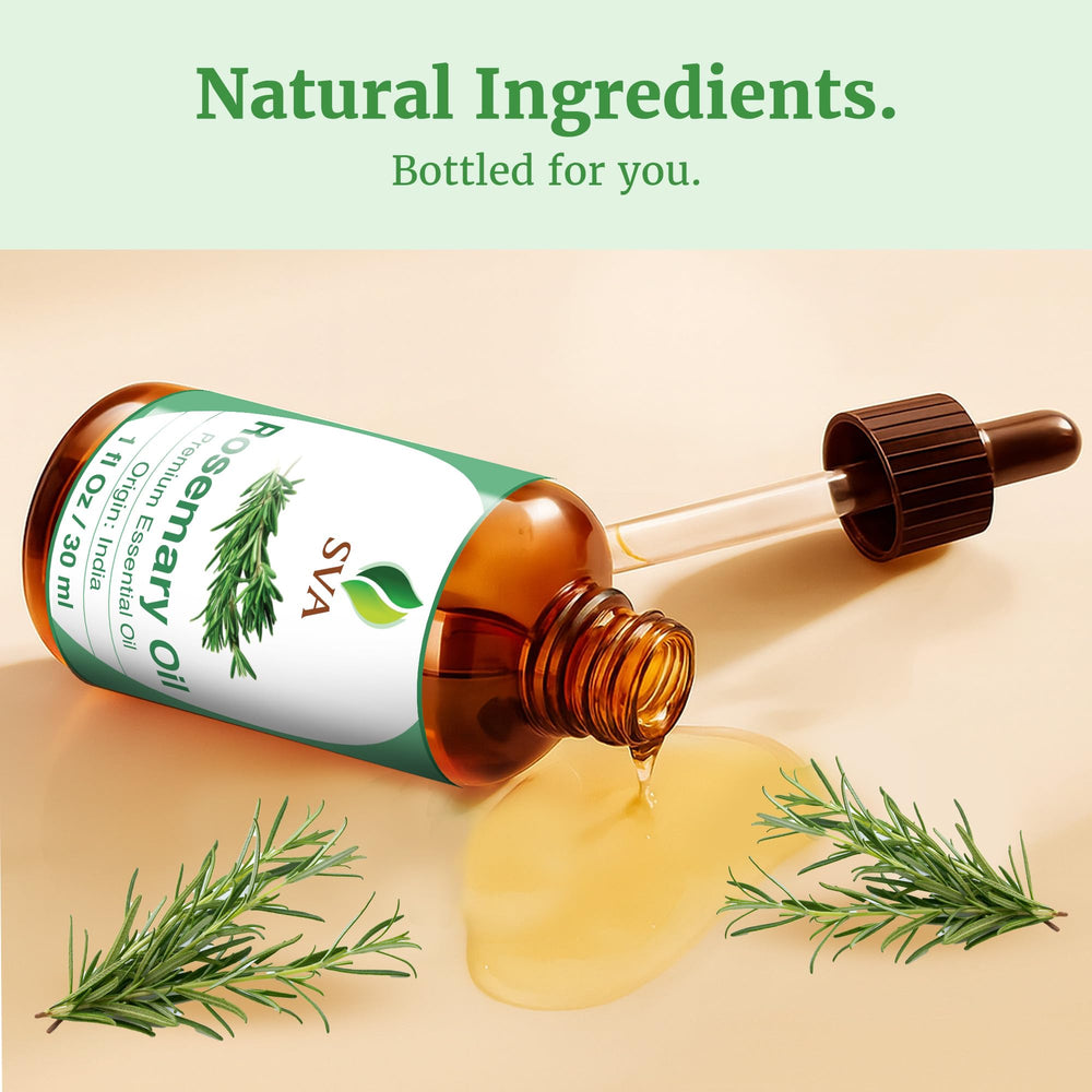 SVA Rosemary Essential Oil bottle supports easy daily use