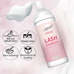 SVECKE cleansing brush included for a deeper lash cleanse.