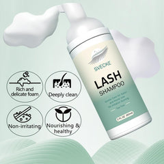 SVECKE lash cleanser foam provides a refreshing cleanse.