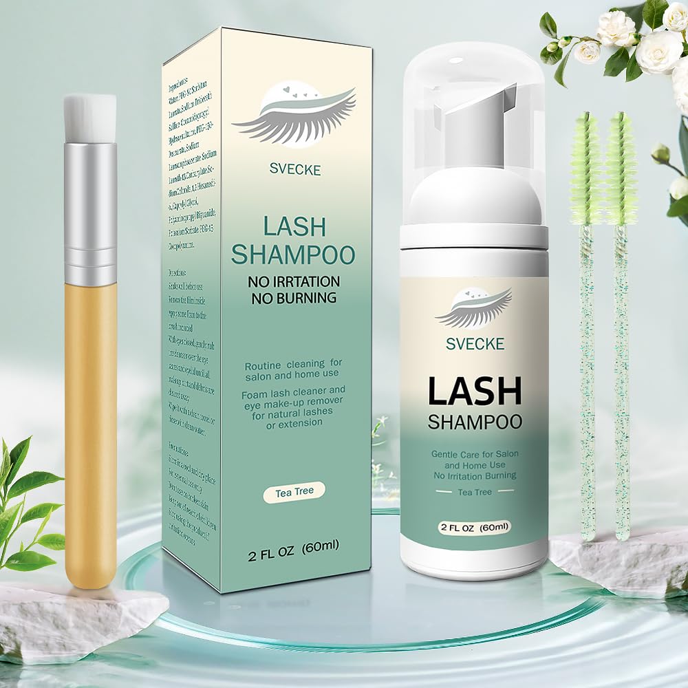 SVECKE lash shampoo kit designed for salon and home care.
