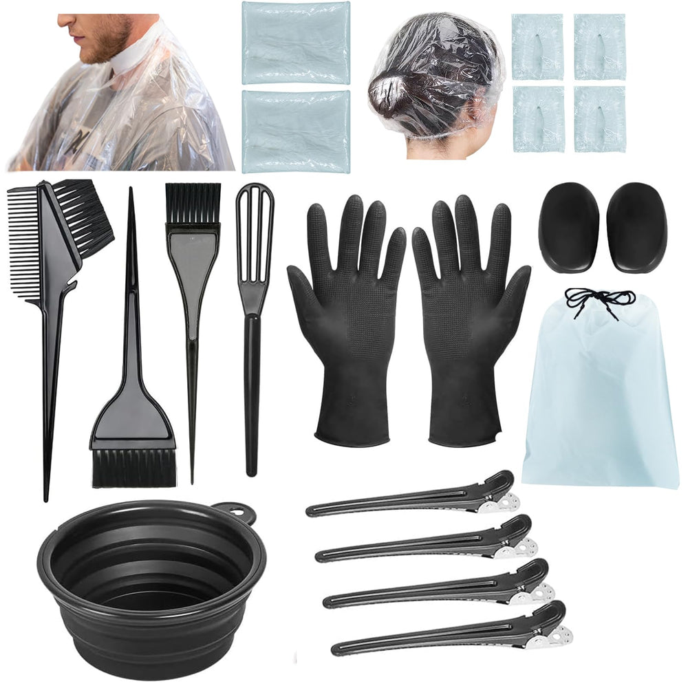 Svjetiq 21Pcs hair dye kit with bowl and brush for precise at-home color.