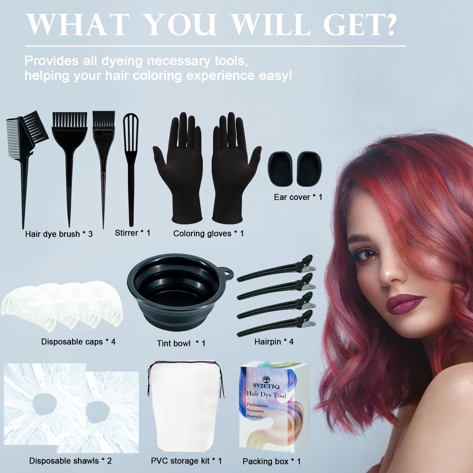 Svjetiq salon-grade dye kit for at-home professional results.